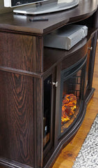 Blanca 48" Media Electric Fireplace in Rustic Brown Finish