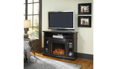 Blanca 48" Media Electric Fireplace in Rustic Brown Finish