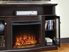 Blanca 48" Media Electric Fireplace in Rustic Brown Finish