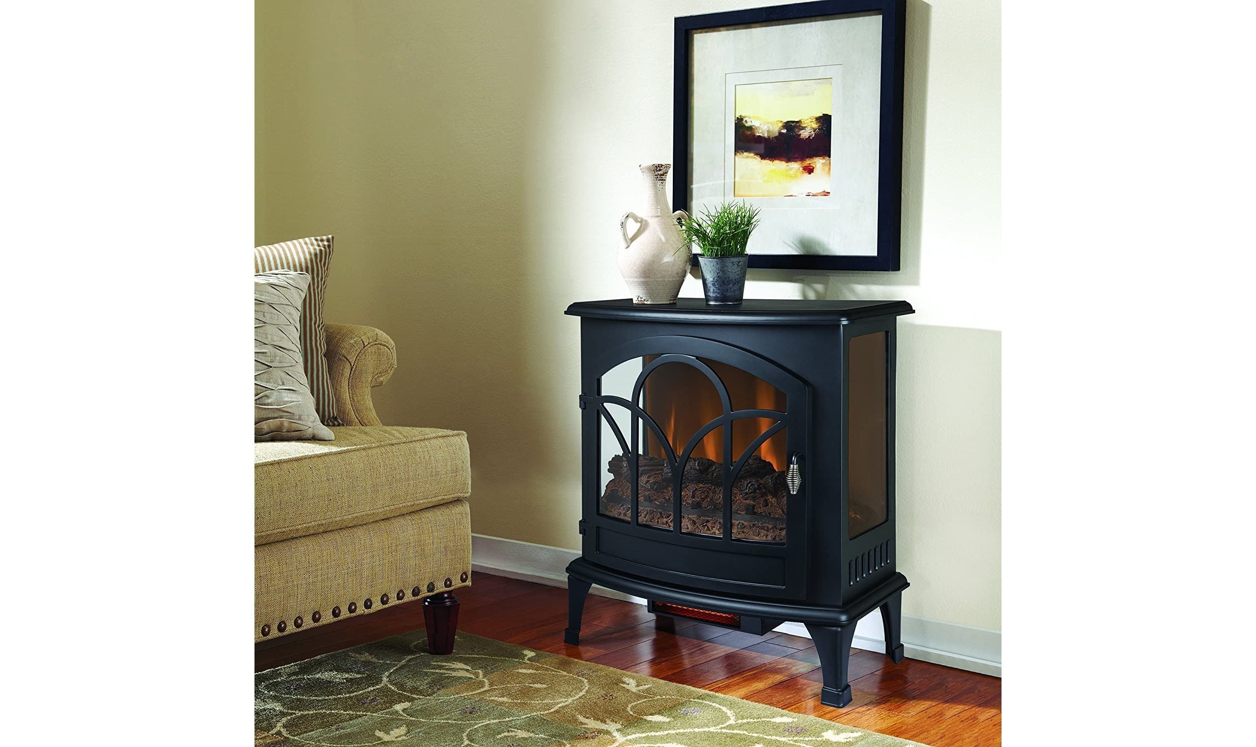 Braxton 25 Curved Front Infrared Electric Stove In Black