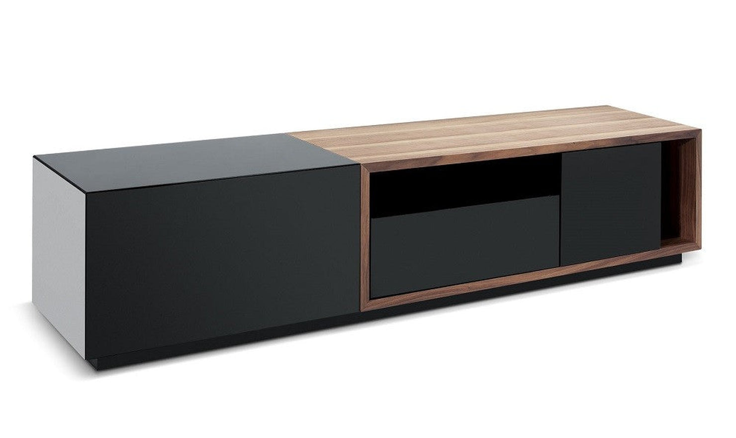 Jennifer Italia Calvin TV Stand in Black High Gloss Finish