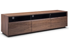 Jennifer Italia Ridgeline Walnut TV Stand with 3 Drawers