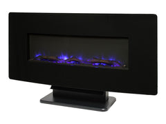 Brayden 36" Curved Black Wall Mount Electric Fireplace