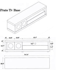 Jennifer Italia Bardot 2 Doors Modern TV Base in White And Walnut