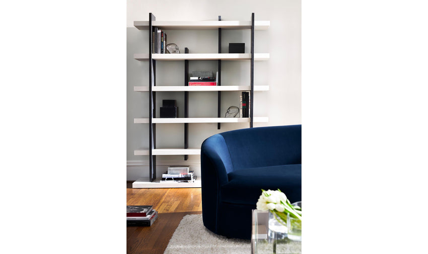 Bernhardt Silhouette Etagere Black and White Bookcase by Bernhardt